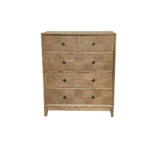 Mosaic Oak 5 Drawer Chest